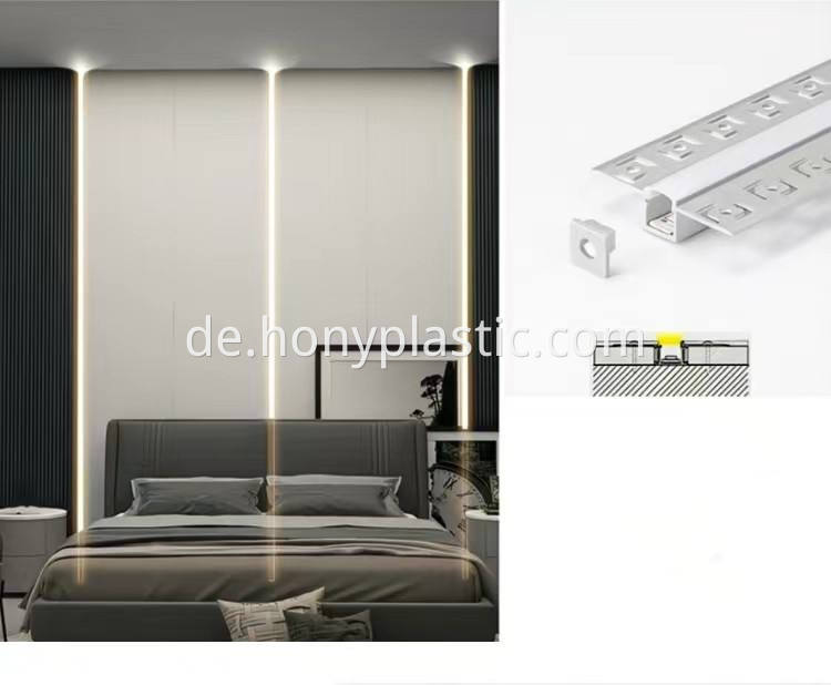 LED Profile Customized black aluminum and black pc cover Led Strip Channel-10
